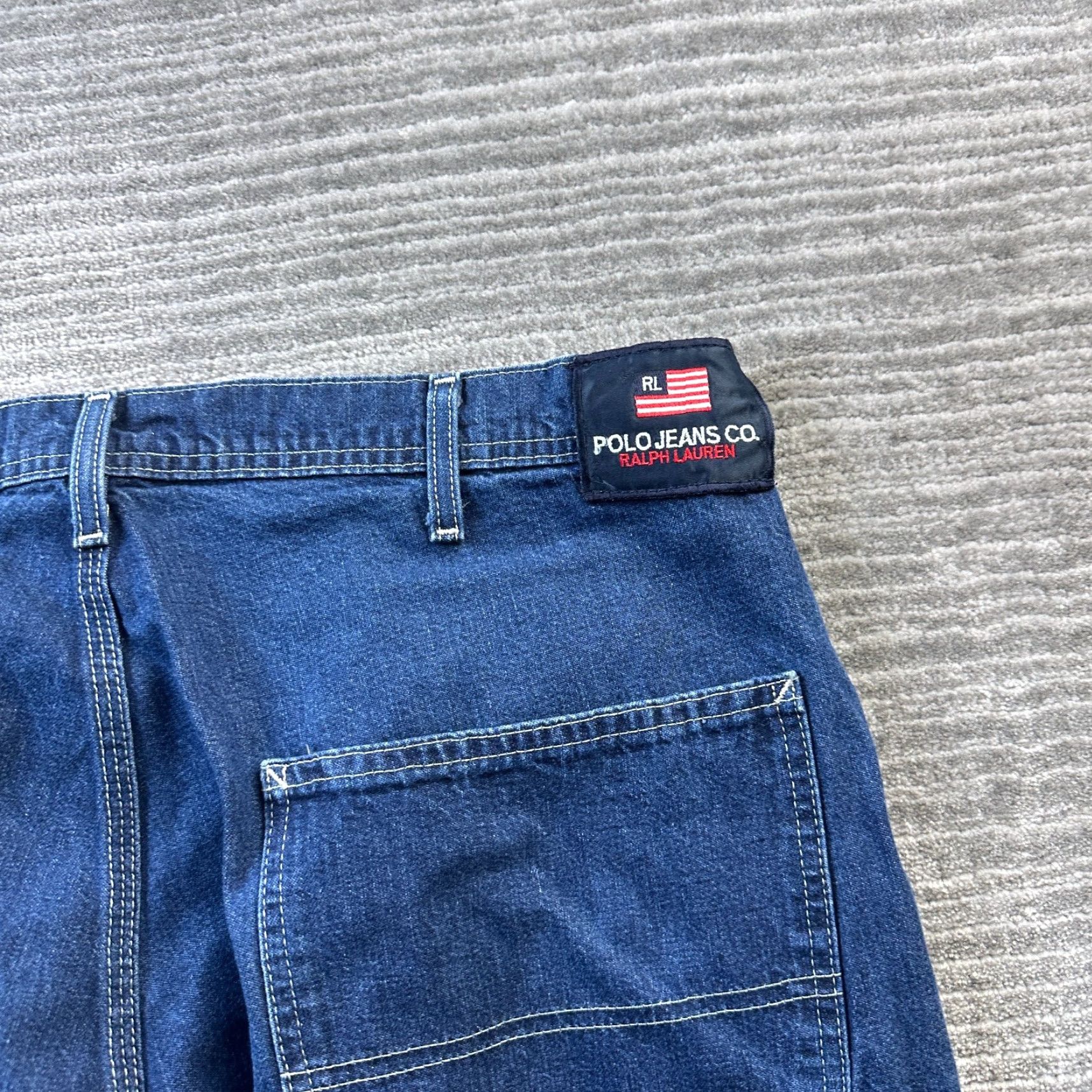 Polo Ralph Lauren VINTAGE Polo Ralph Lauren Jeans Mens 36x30 Denim Carpenter Y2K Baggy Wide Leg Jeans Size US M / EU 48-50 / 2 - 6 Thumbnail