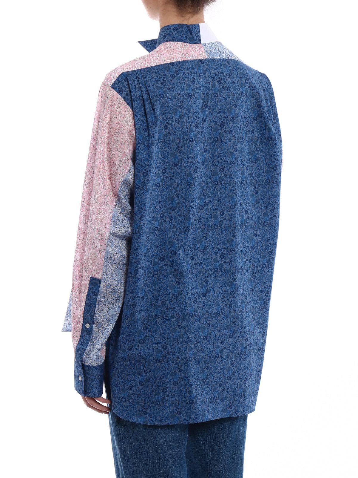 Loewe Loewe Multicolor Asymmetrical Button Up Patchwork Shirt Size XS / US 0-2 / IT 36-38 - 4 Thumbnail