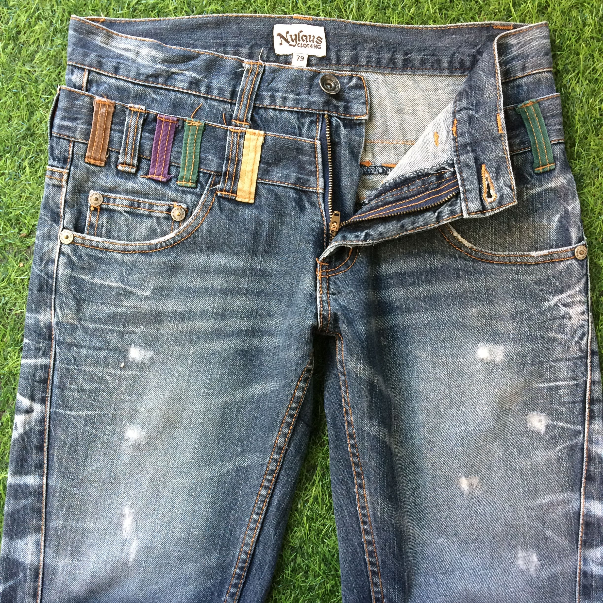 Japanese Brand Nylaus Japanese Double Waist Jean #D-529 Size US 28 / EU 44 - 3 Thumbnail