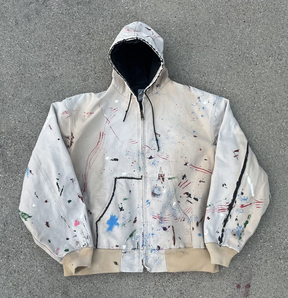 Carhartt Vintage Carhartt Jacket Hoodie Sun Faded Distressed Thermal Size US XXL / EU 58 / 5 - 8 Thumbnail