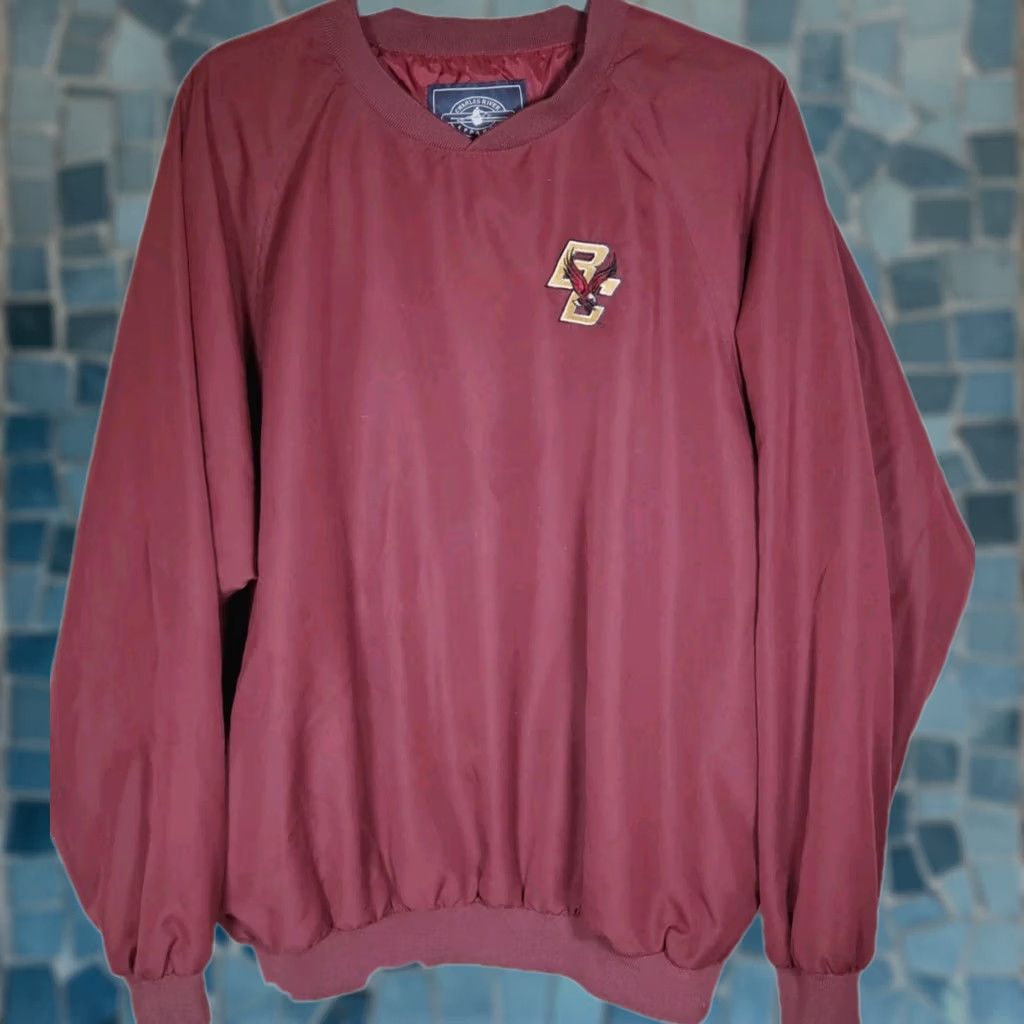 Vintage VINTAGE Boston College BC Eagles Charles River Apparel Golf Pullover Maroon Men’s L Pullover Sweatshirt Size US L / EU 52-54 / 3 - 1 Thumbnail