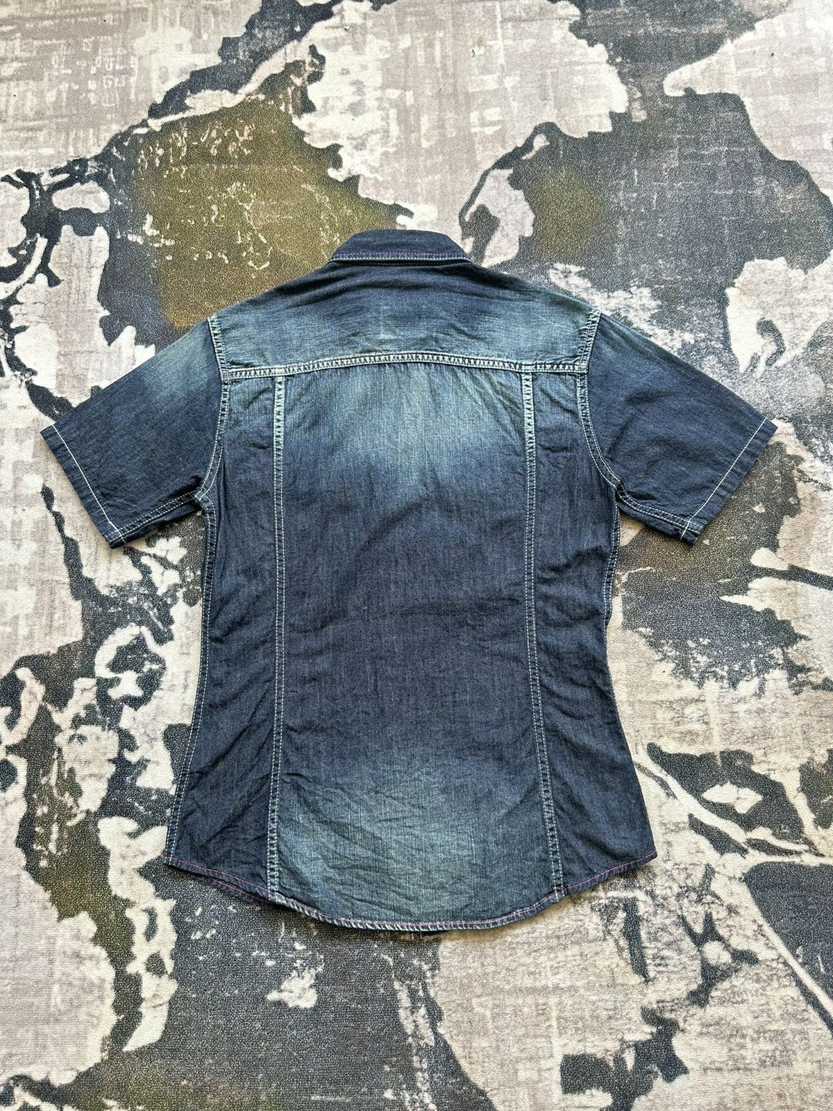 Tete Homme 00’s HALB by Tete Homme zipper denim shirt Size US M / EU 48-50 / 2 - 3 Thumbnail