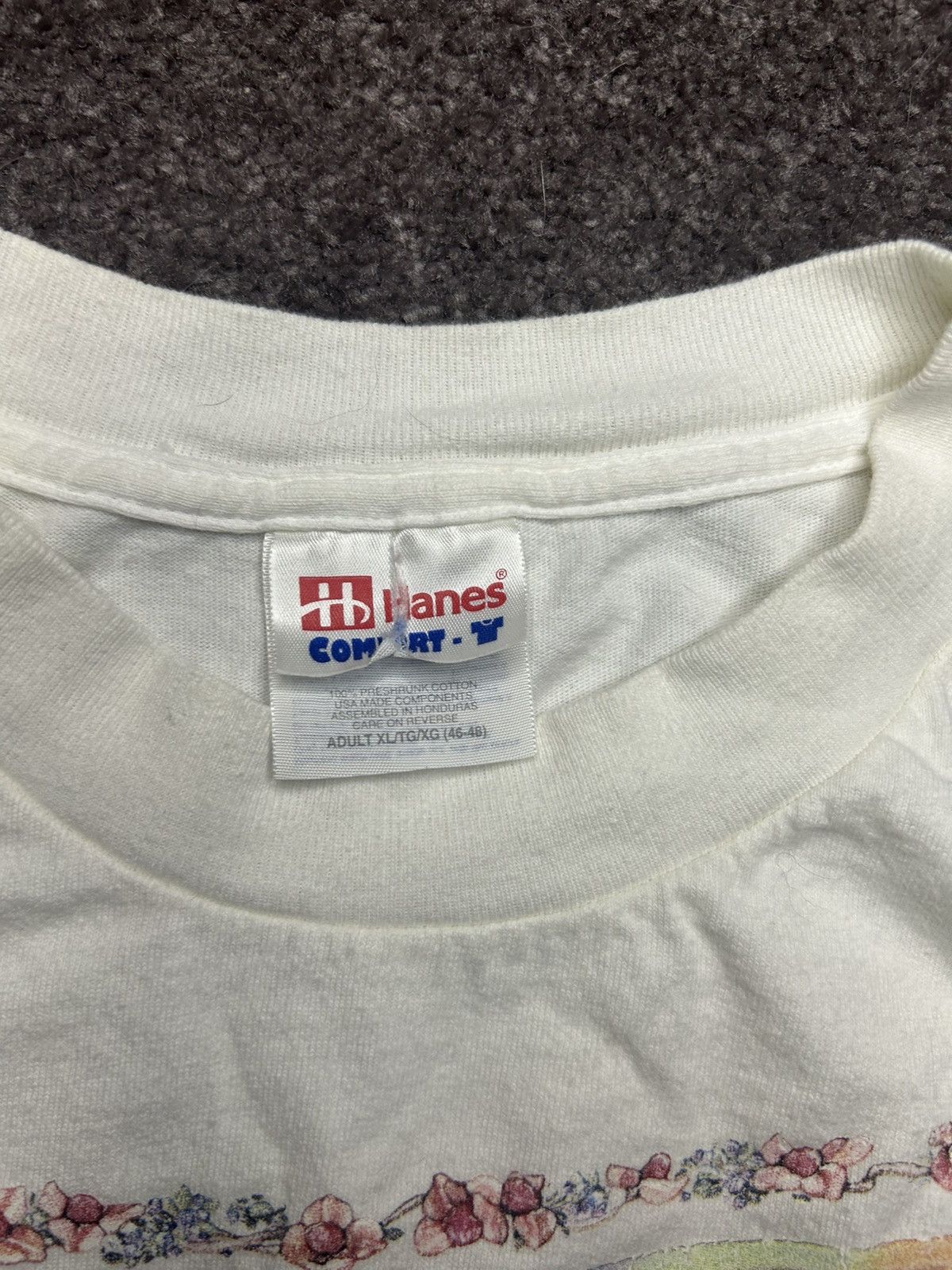 Hanes 90s vintage, wild side single stitch, white T Size US XL / EU 56 / 4 - 2 Thumbnail