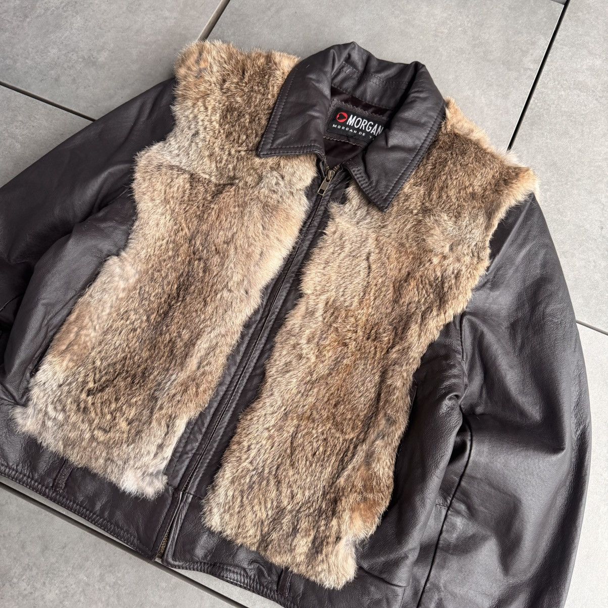 If Six Was Nine Morgan De Toi Leather Fur Jacket Rare Retro Avant Garde Size US S / EU 44-46 / 1 - 7 Thumbnail