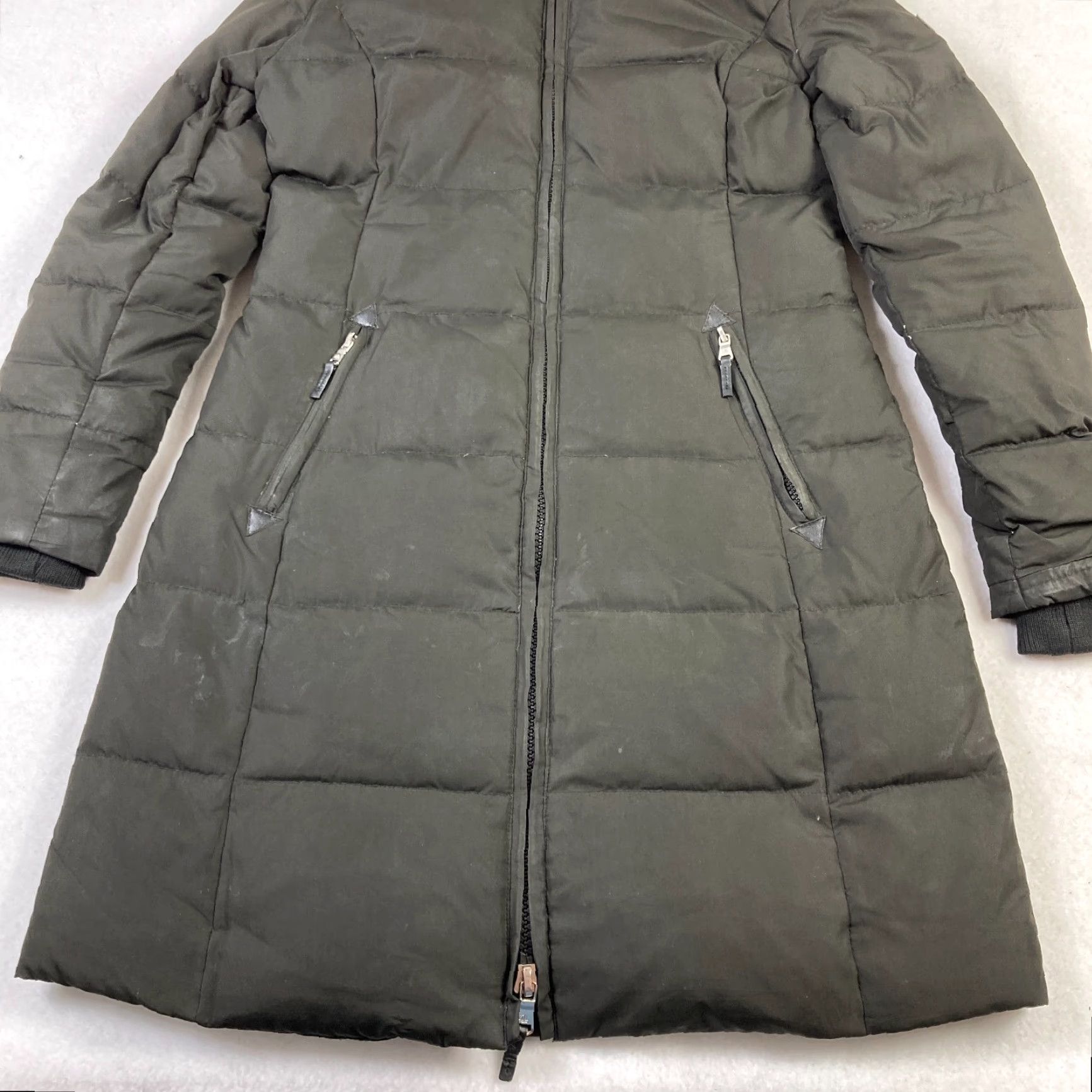 Ralph Lauren Lauren Ralph Lauren Goose Down Jacket Women's XS Green Quilted Hooded Fur Lined Parka Long Coat Jacket Size XS / US 0-2 / IT 36-38 - 3 Thumbnail