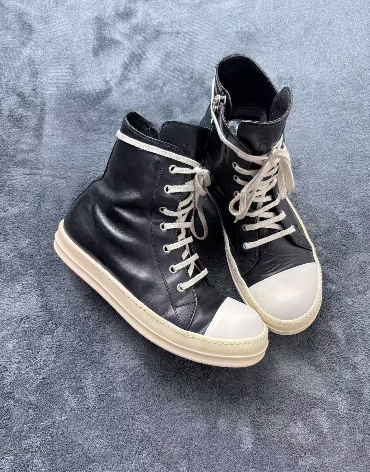 Rick Owens Rick Owens Black Hitop Sneakers 42 Men Size US 9 / EU 42 - 1 Thumbnail