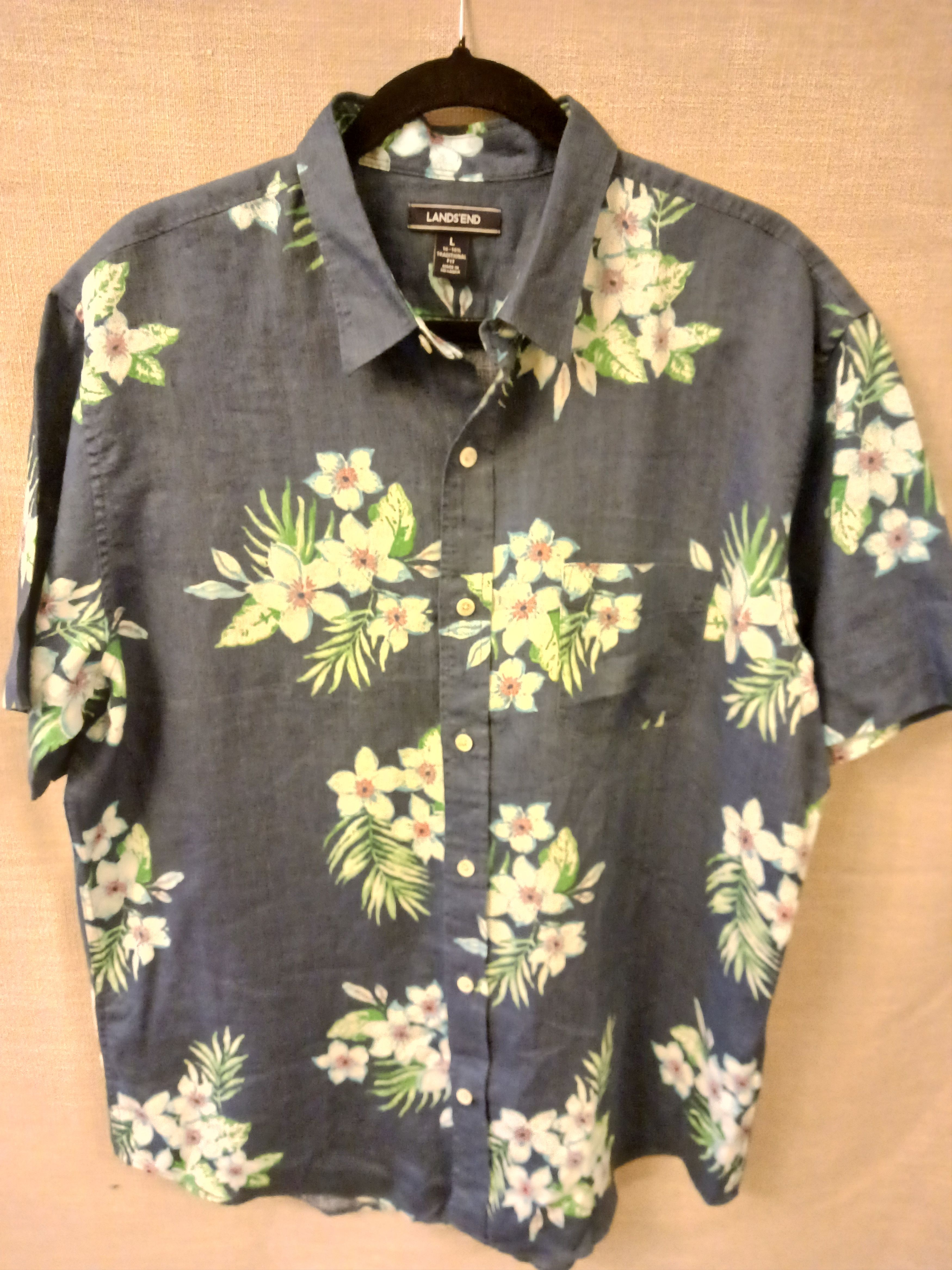 Eddie Bauer NWOT 100% Linen Floral Short Sleeve Shirt Size US M / EU 48-50 / 2 - 1 Thumbnail