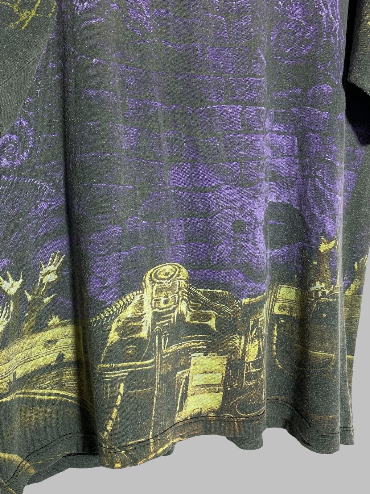 Band Tees Vintage 90s Sepultura All Over Print Blue Grape Tag T-shirt Size US XL / EU 56 / 4 - 5 Thumbnail