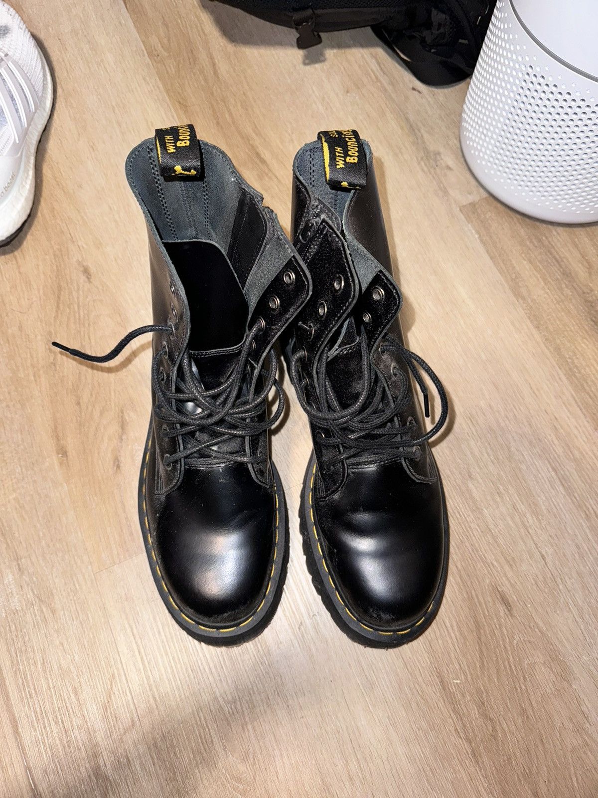 Dr. Martens Dr. Martens Black Polished Jadon Platform Boots Size US 11 / EU 44 - 3 Thumbnail