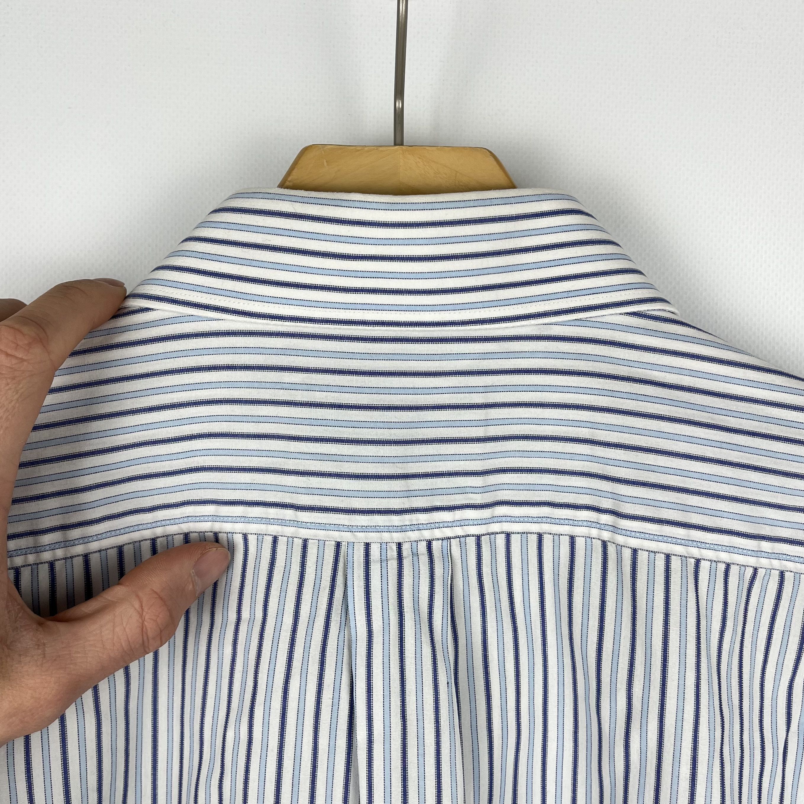 Yves Saint Laurent Yves Saint Laurent YSL Stripped Long Sleeve Button Up Shirt Size US XL / EU 56 / 4 - 22 Thumbnail
