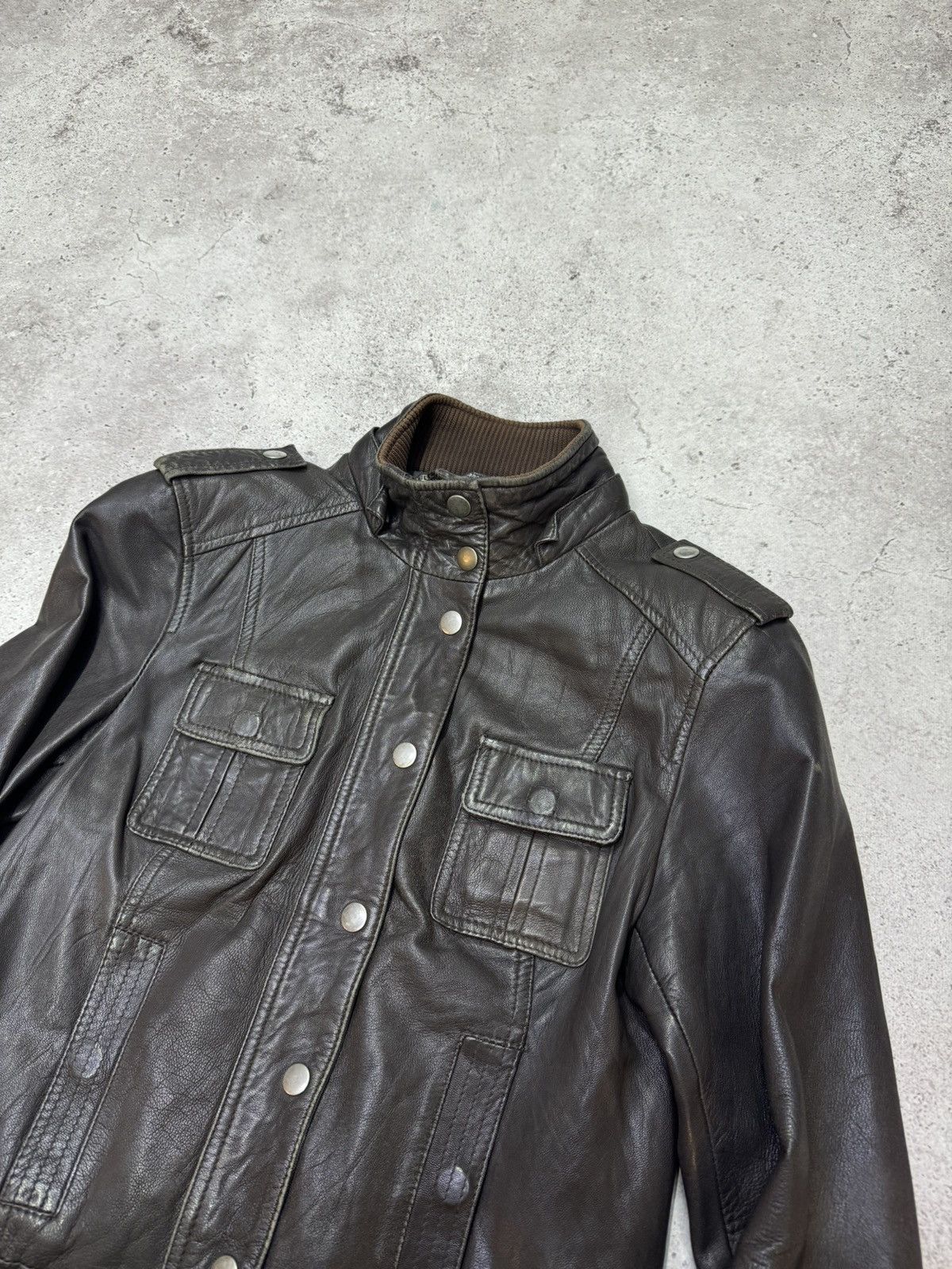 Japanese Brand Vintage Cropped Solf Leather Acne Style Jacket Size US S / EU 44-46 / 1 - 8 Thumbnail