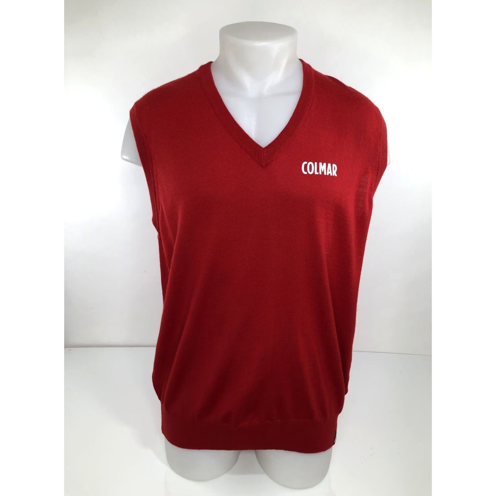 Colmar COLMAR WOOL BLEND NEW w TAGS Mens XL Sweater Vest Red Pullover Wool 23" Pit to Pit 29" Length A8 Size US XL / EU 56 / 4 - 2 Thumbnail