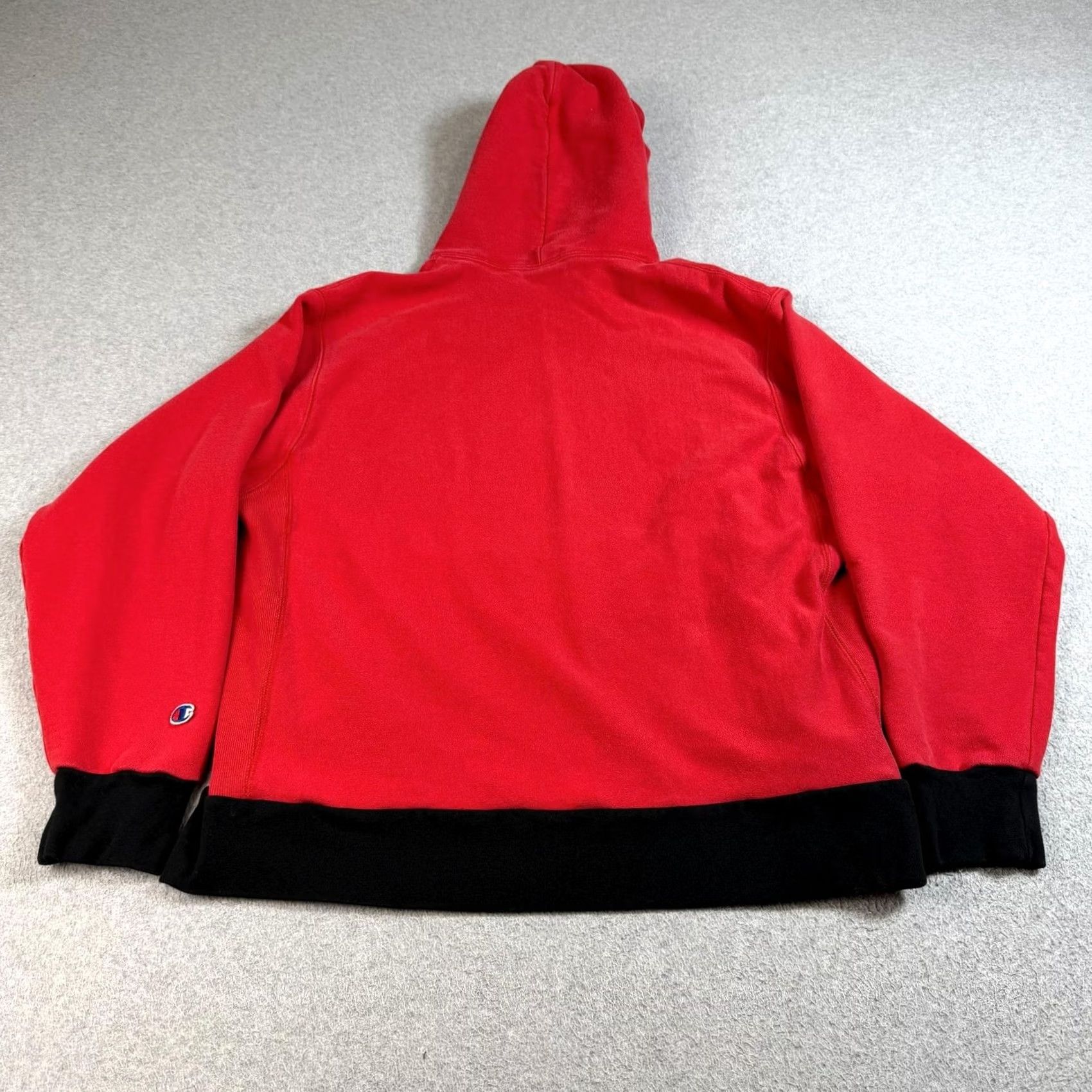 Champion Champion Reverse Weave Hoodie Mens Large Red Black Pullover Fleece Sweatshirt Size US L / EU 52-54 / 3 - 2 Thumbnail