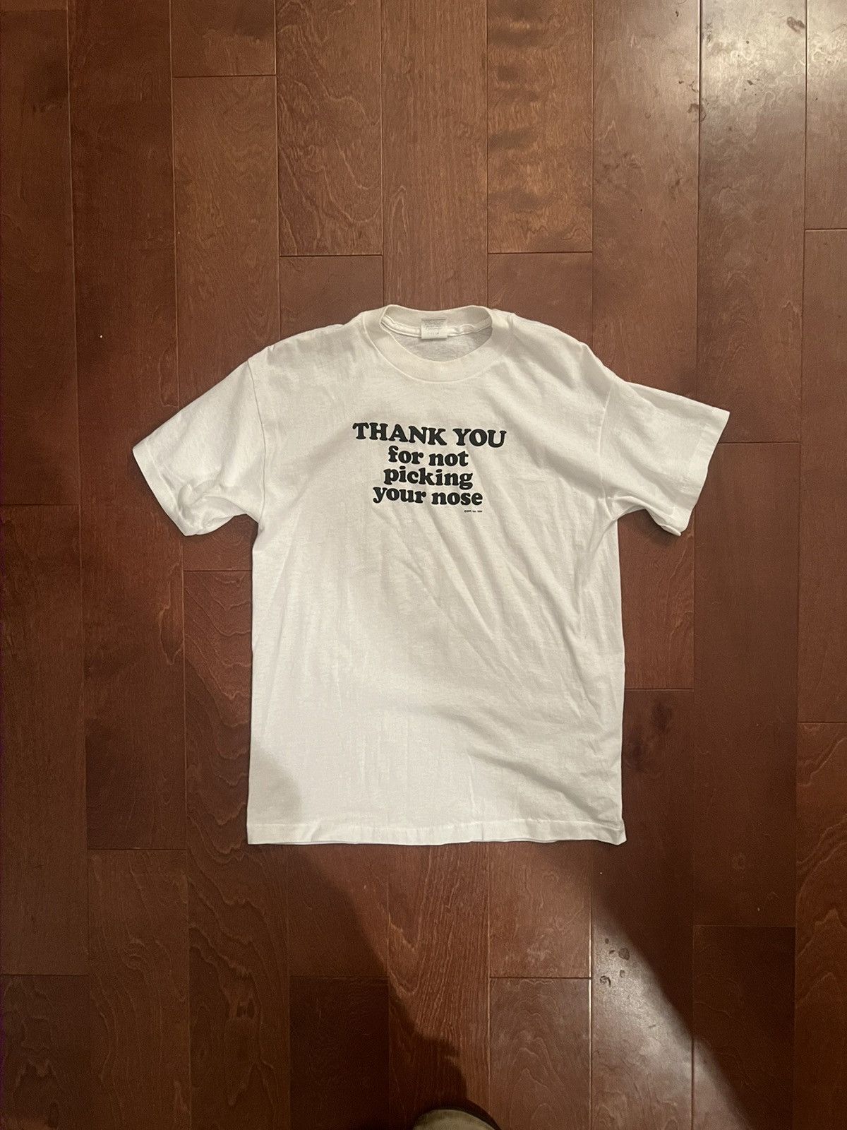Vintage Vintage 1984 Pick Your Nose Joke Tee - Single Stitch Size US S / EU 44-46 / 1 - 1 Thumbnail