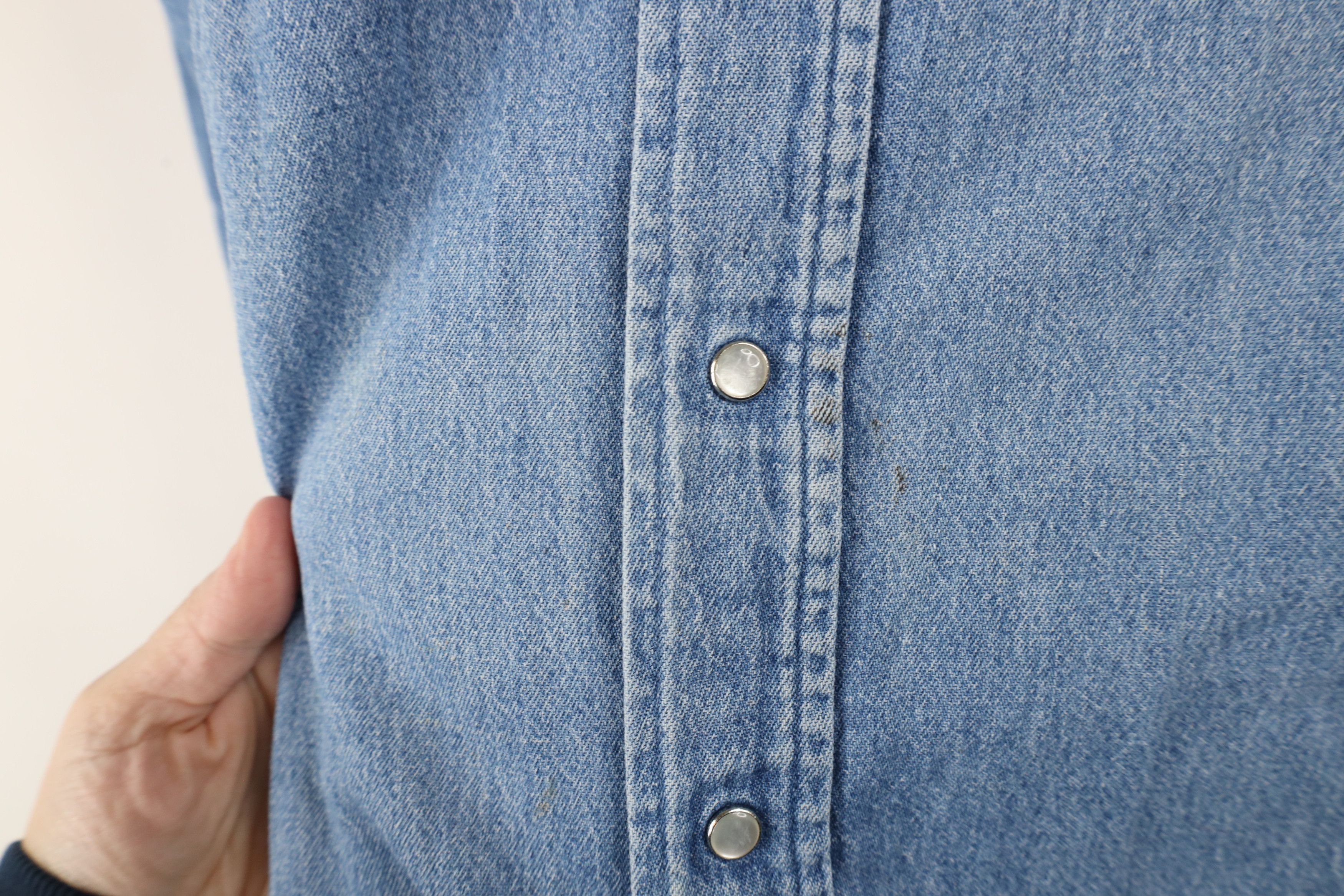 Vintage Vintage 90s Streetwear Cowboy Denim Jean Snap Button Shirt Size US XXL / EU 58 / 5 - 7 Thumbnail