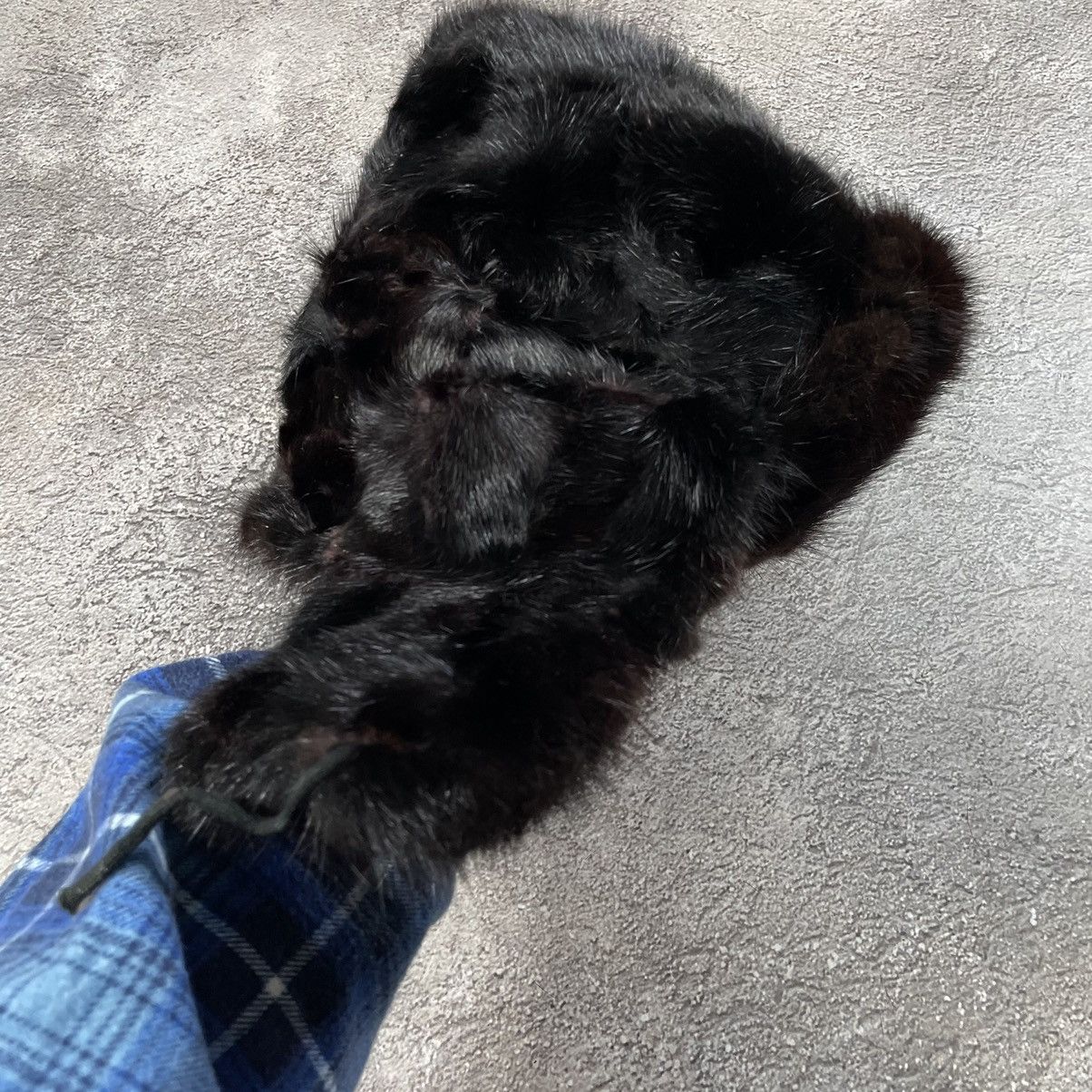 Vintage Vintage 90s Fuzzy Mohair Beanie Black Goth Alt Grunge OS Size ONE SIZE - 3 Thumbnail