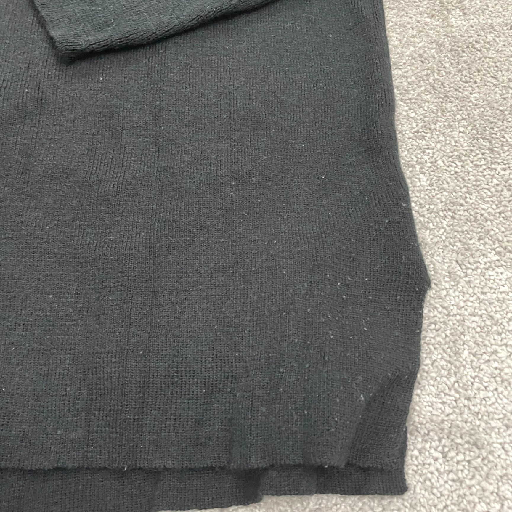 Vintage VINTAGE? No. Just Charlot Halton Full Zip Sweater Women One Size Black Acrylic Wool Knit Size ONE SIZE - 4 Thumbnail