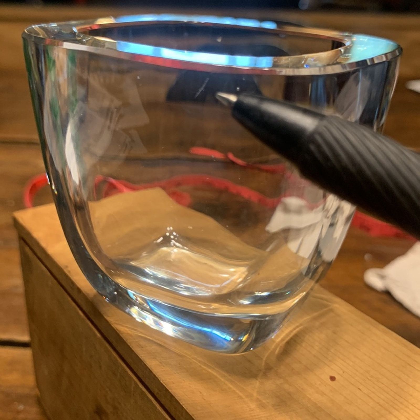Vintage Sweden 30's-60's crystal glass bowl vase possibly Stromberg Size ONE SIZE - 7 Thumbnail