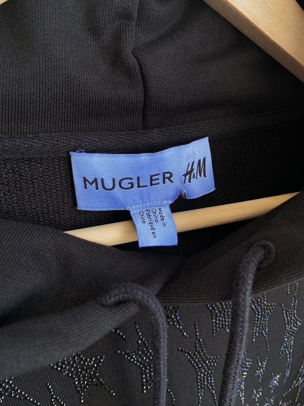 Mugler Mugler x H&M Black Rhinestone Embellished Hoodie Size S Size US S / EU 44-46 / 1 - 5 Thumbnail