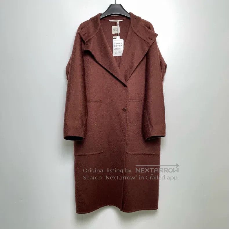 Hermes Hermes Burgundy Collar Long Coat Size XS / US 0-2 / IT 36-38 - 2 Thumbnail