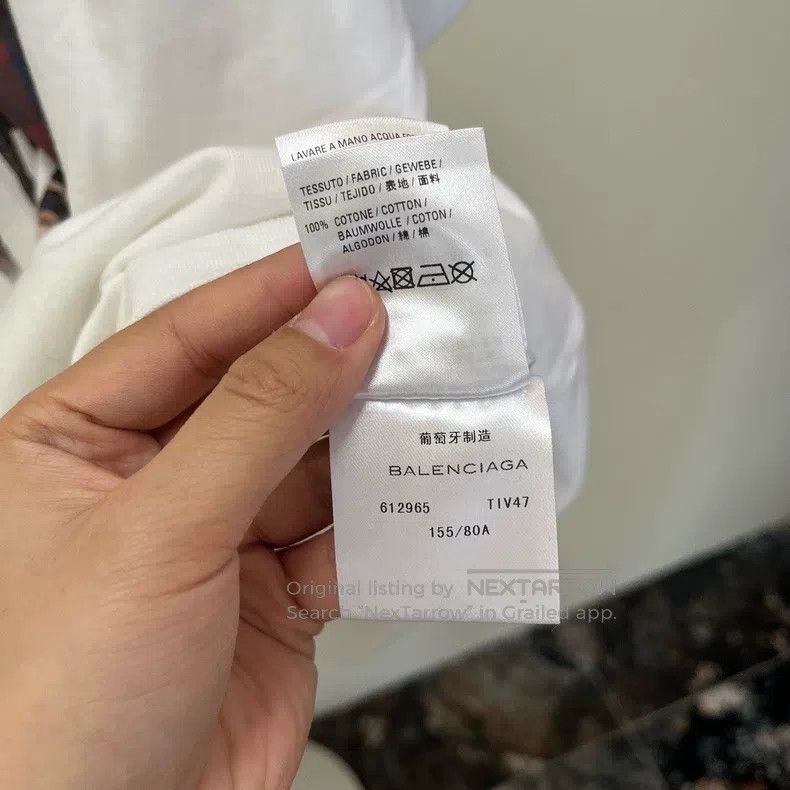 Balenciaga Balenciaga White Band Logo Printed Short Sleeve Size US XS / EU 42 / 0 - 9 Thumbnail