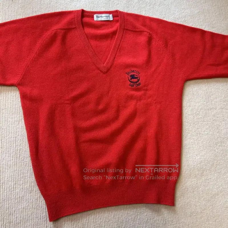 Other Burberry Red Wool Embroidered Long Sleeve Sweater. Size M / US 6-8 / IT 42-44 - 2 Thumbnail