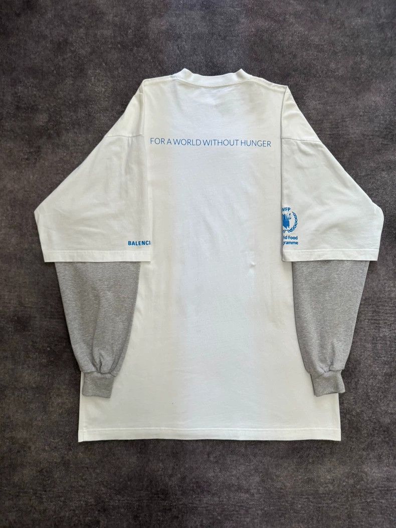 Balenciaga Balenciaga White-gray WFP joint long-sleeved fake two whea Size US S / EU 44-46 / 1 - 2 Thumbnail