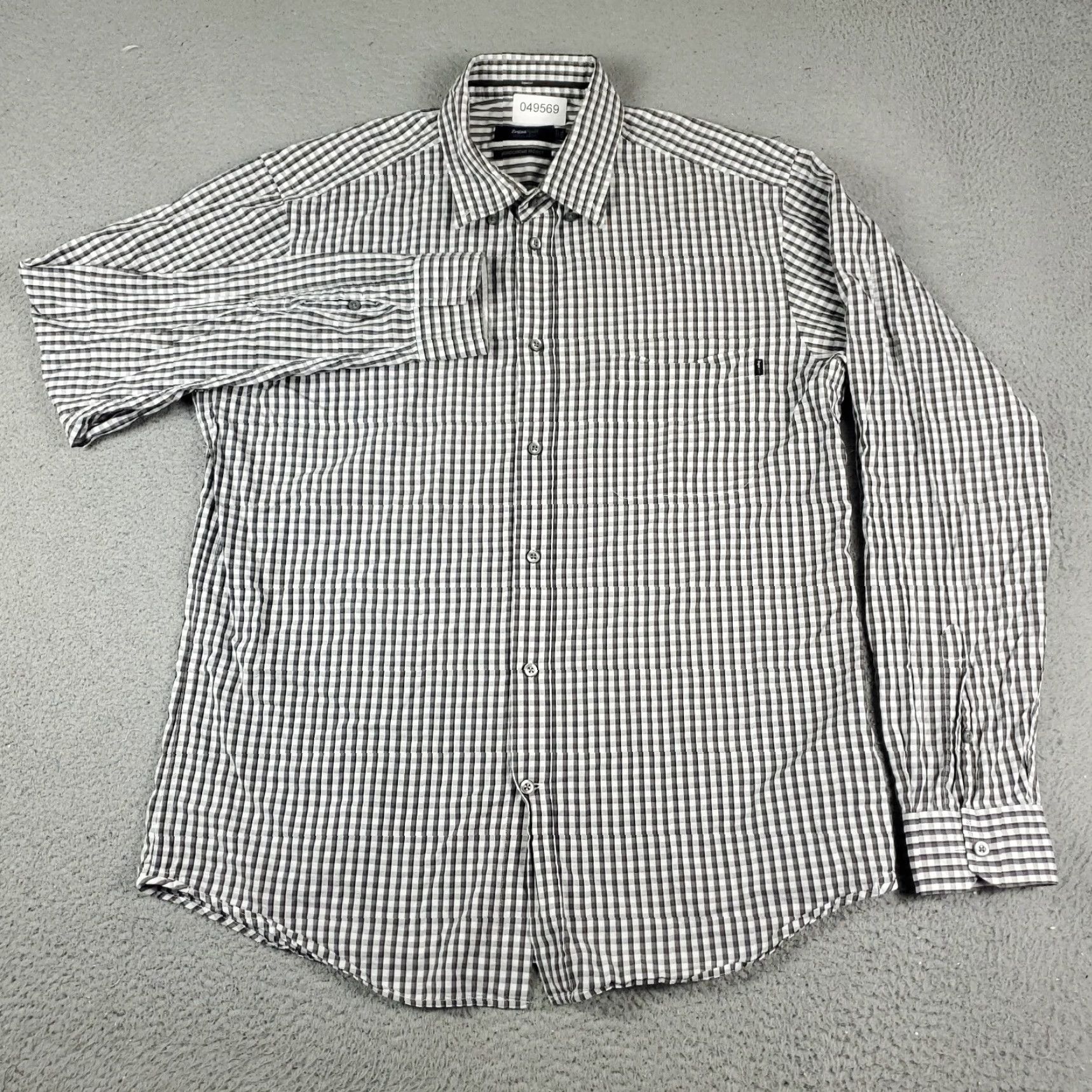 Ermenegildo Zegna Zegna Shirt Mens 2XL Gray Check Button Up Long Sleeve Casual Sport Size US XXL / EU 58 / 5 - 2 Thumbnail