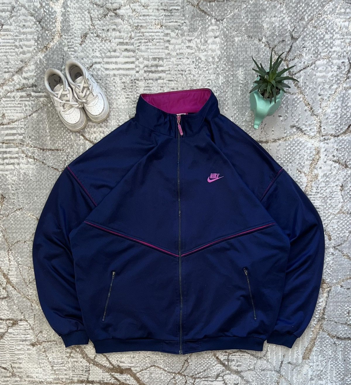 Nike × Vintage NIKE VINTAGE 90S ZIP SWEATSHIRT BOXY FIT Y2K CREWNECK Size US XL / EU 56 / 4 - 1 Thumbnail