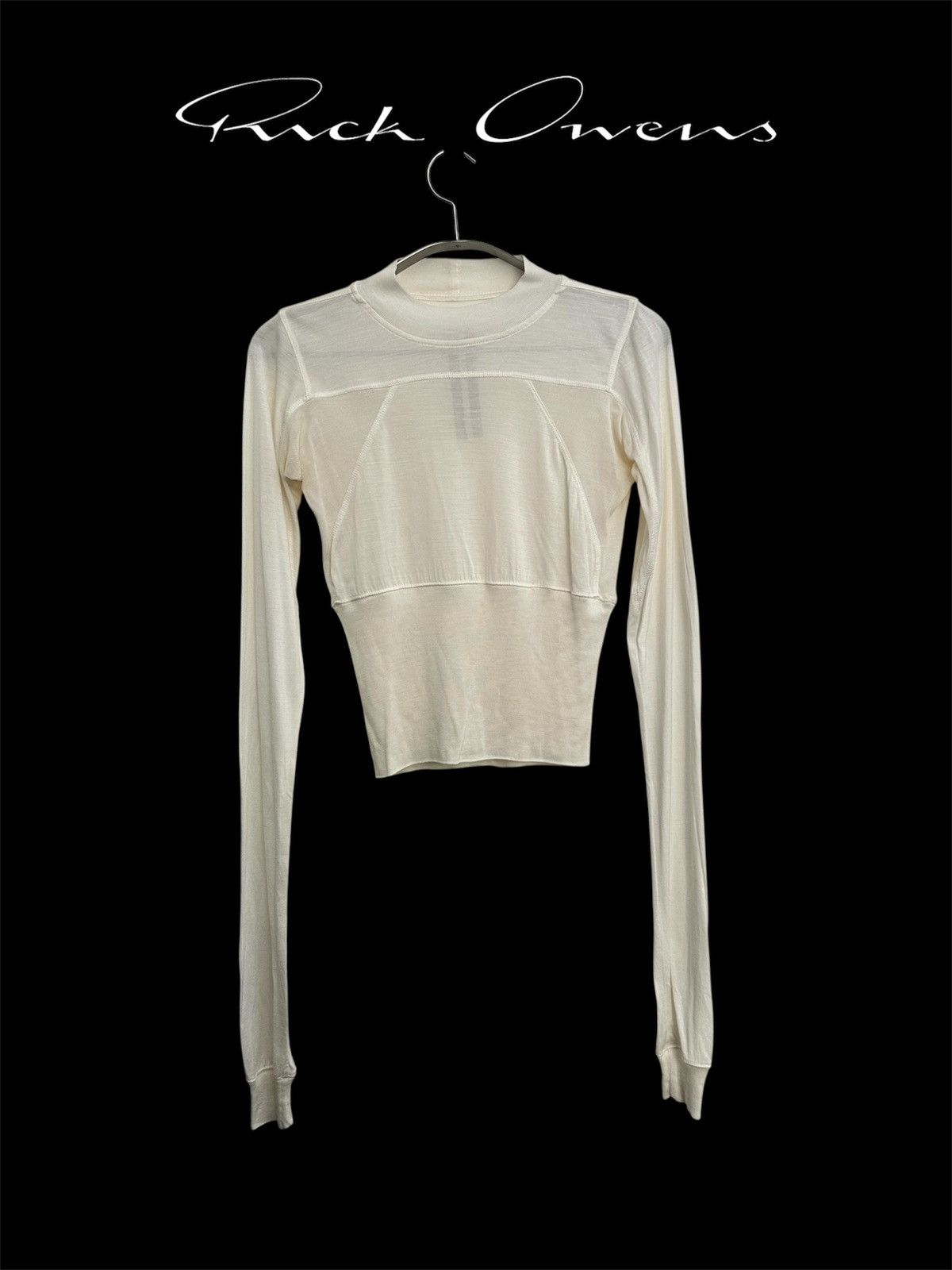 Rick Owens Rick owens s/s 18 dirt sweater cropped cream white Size S / US 4 / IT 40 - 1 Thumbnail