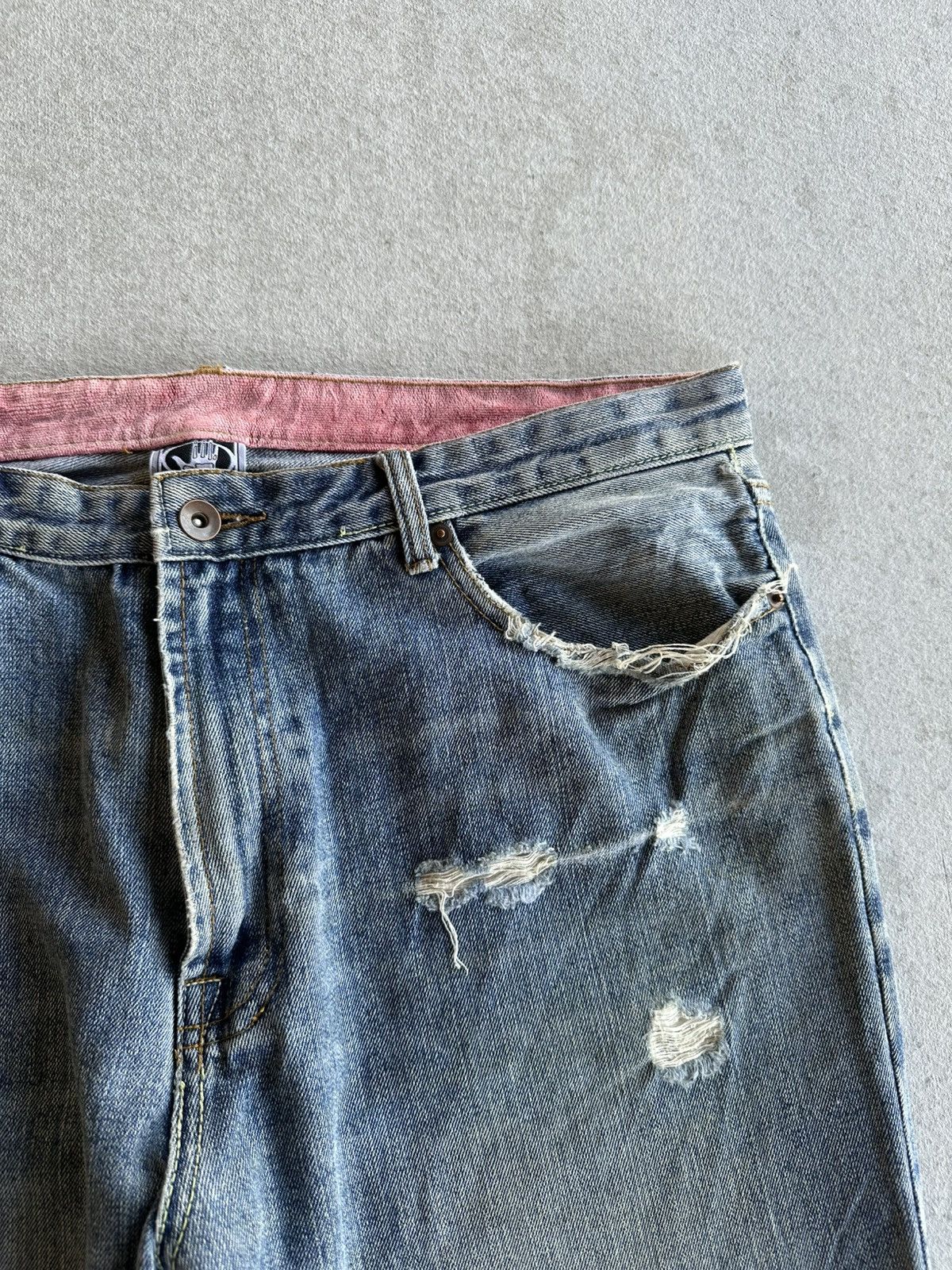 Body Glove SEND OFFER📌Vintage BODY GLOVE Ripped Distressed Denim Pants Size US 35 - 4 Thumbnail