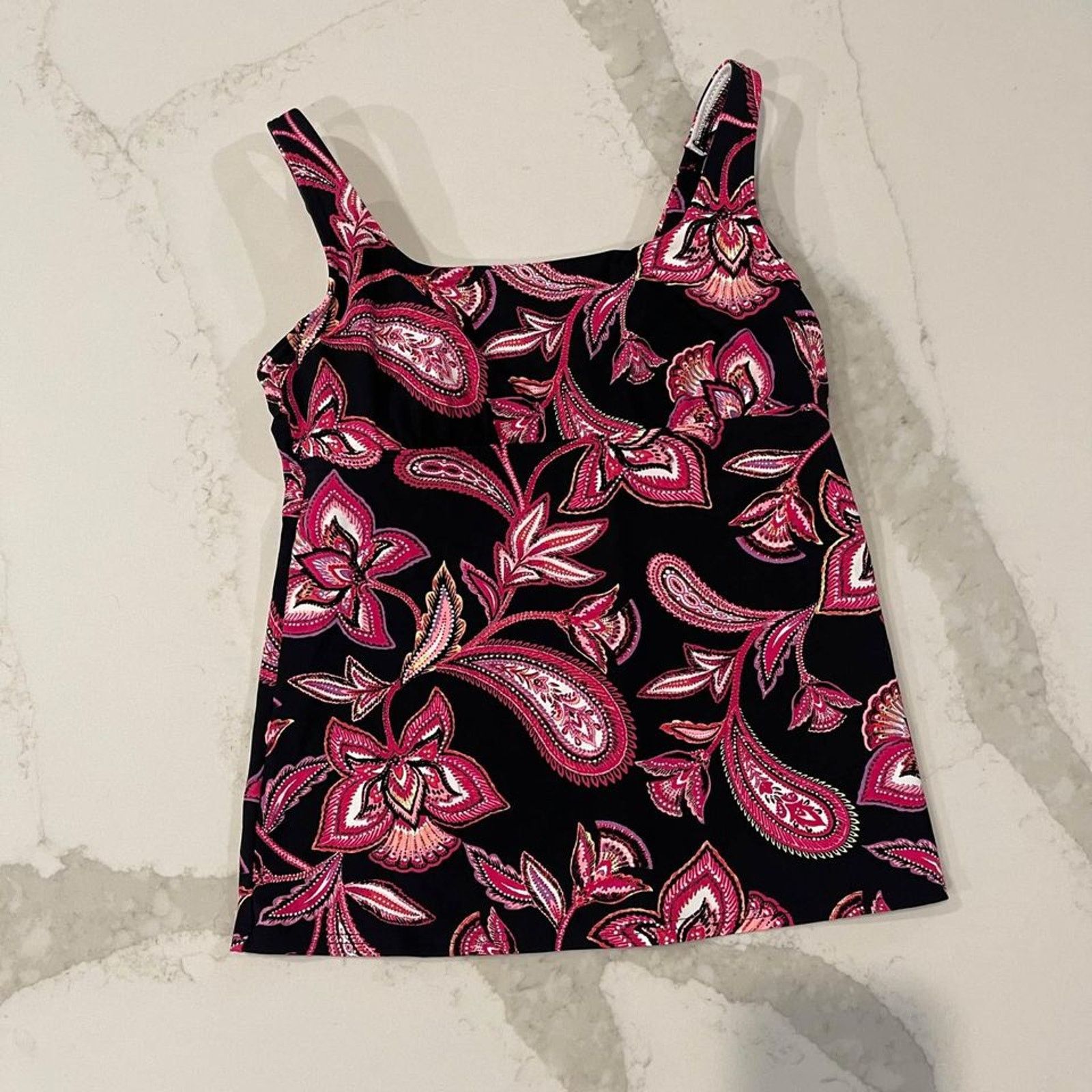 Lands' End Lands End Bathing Suit Tankini Swim Floral Paisley Womens 4 Size S / US 4 / IT 40 - 1 Thumbnail