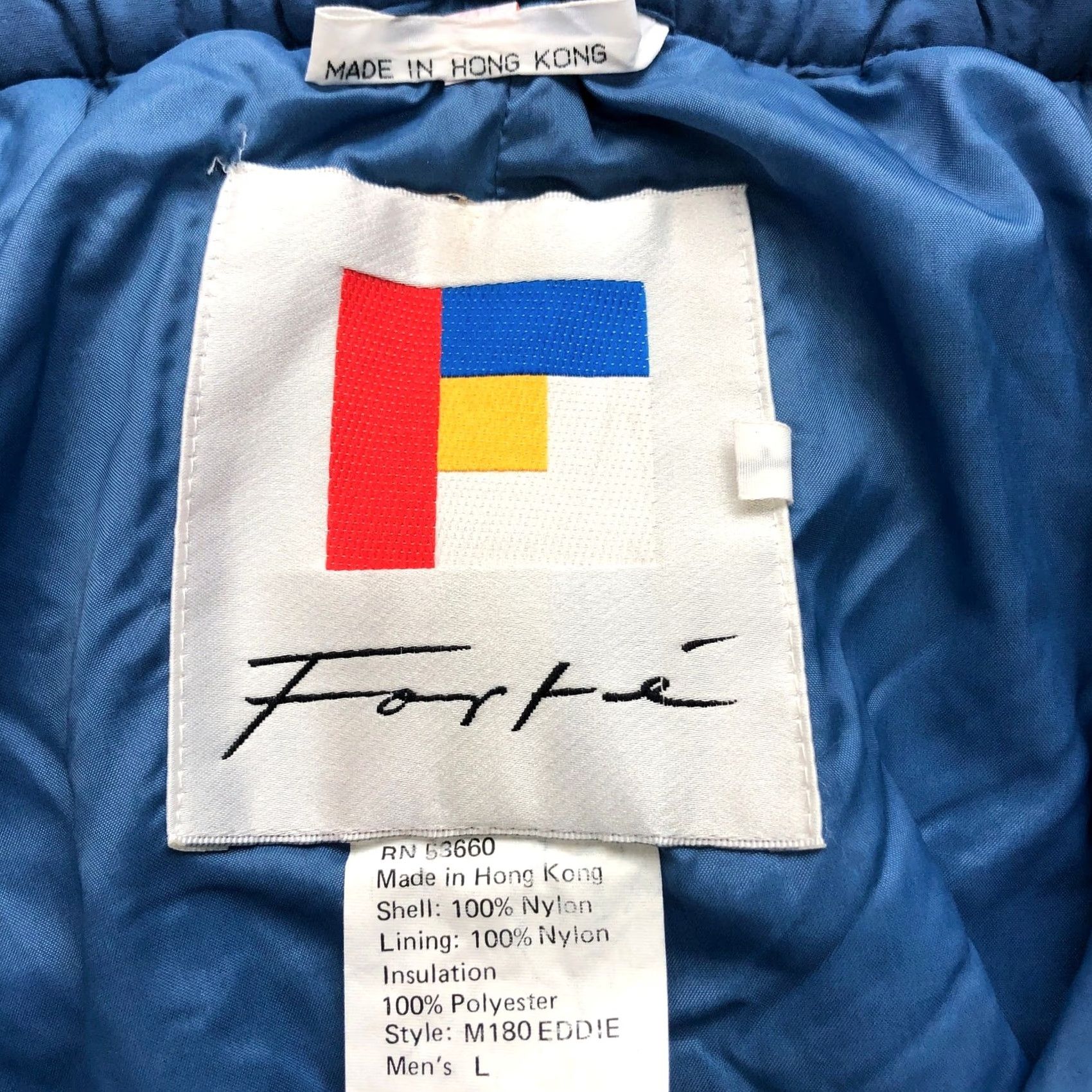 Fortela VINTAGE Forte Thermolite Insulation Ski Snowboard Nylon Pants Mens L Blue 80s 90s Pockets Inseam 31 Activewear Winter Mens Size US 32 / EU 48 - 6 Thumbnail