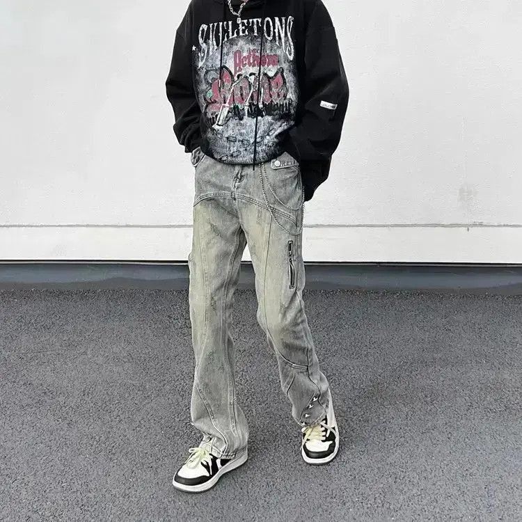 Japanese Brand Retro washed straight leg jeans Size US 30 / EU 46 - 4 Thumbnail