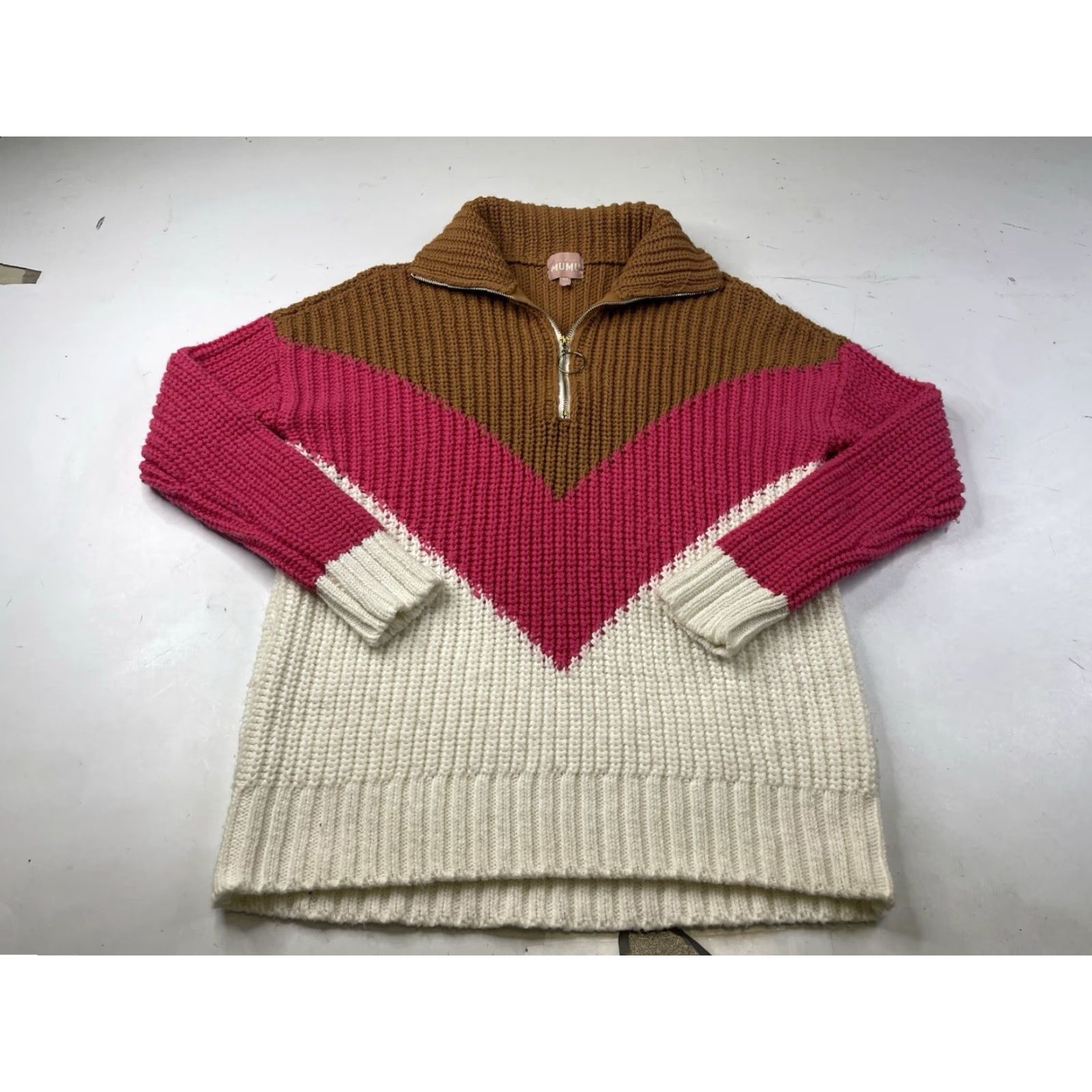 Show Me Your MuMu VINTAGE Show Me Your Mumu Weston Half Zip Pullover Ski Lift Knit Sweater Womens XS Size XS / US 0-2 / IT 36-38 - 2 Thumbnail
