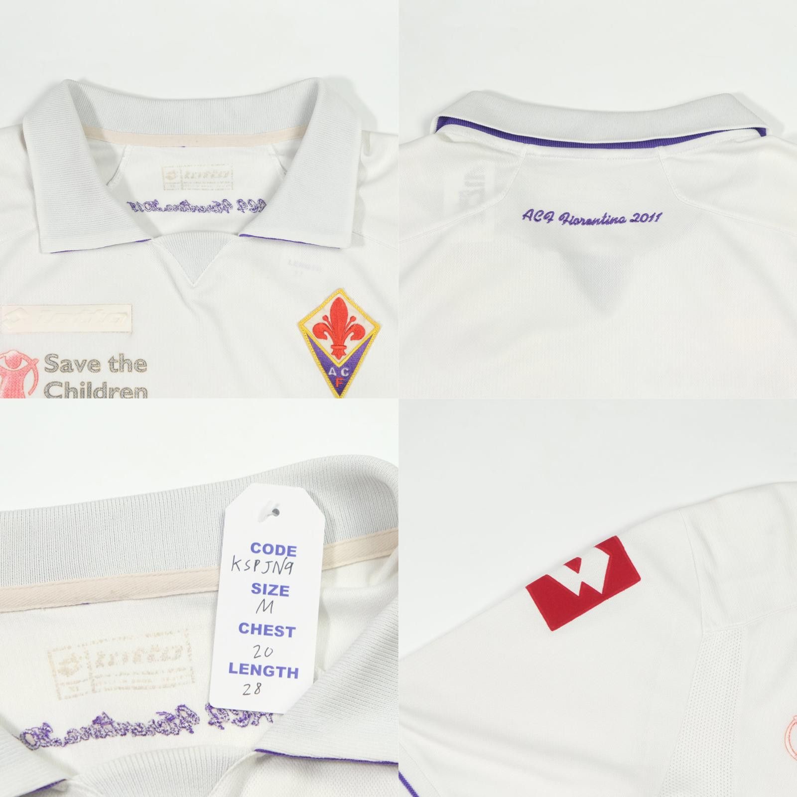 Lotto Sport 2011/12 Fiorentina Third Shirt (M) Size US M / EU 48-50 / 2 - 4 Thumbnail