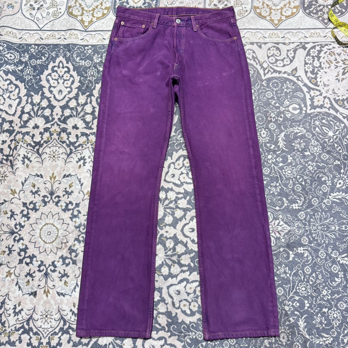 Levi's Vintage Levis 501 Dusty Purple Dyed Jeans Size US 33 - 24 Thumbnail