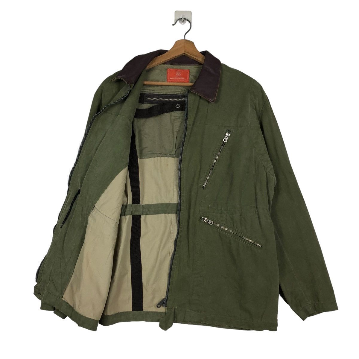 Avirex 🔥VINTAGE LEATHER JACKET PARTS AVIREX USA CARGO POCKETS Size US L / EU 52-54 / 3 - 11 Thumbnail