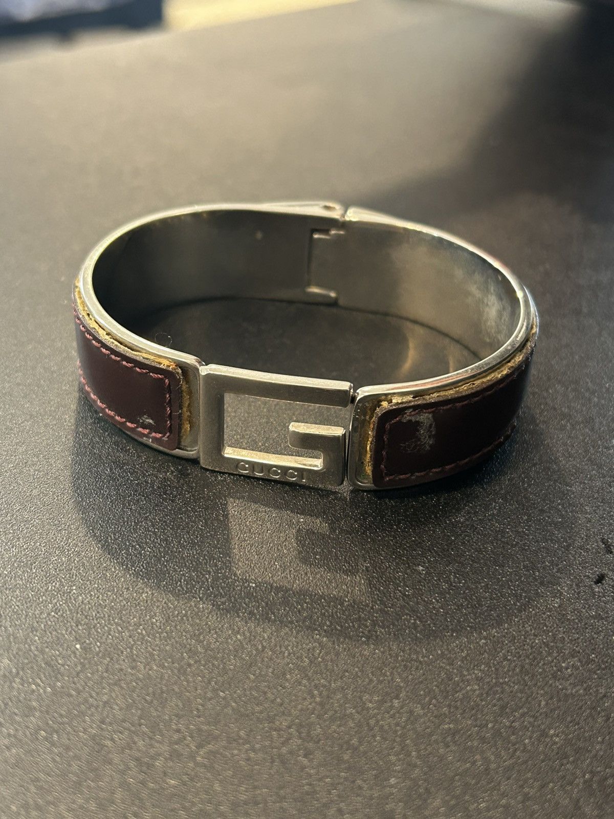 Gucci Gucci G-Logo Hinged Cuff Bracelet Size ONE SIZE - 1 Thumbnail
