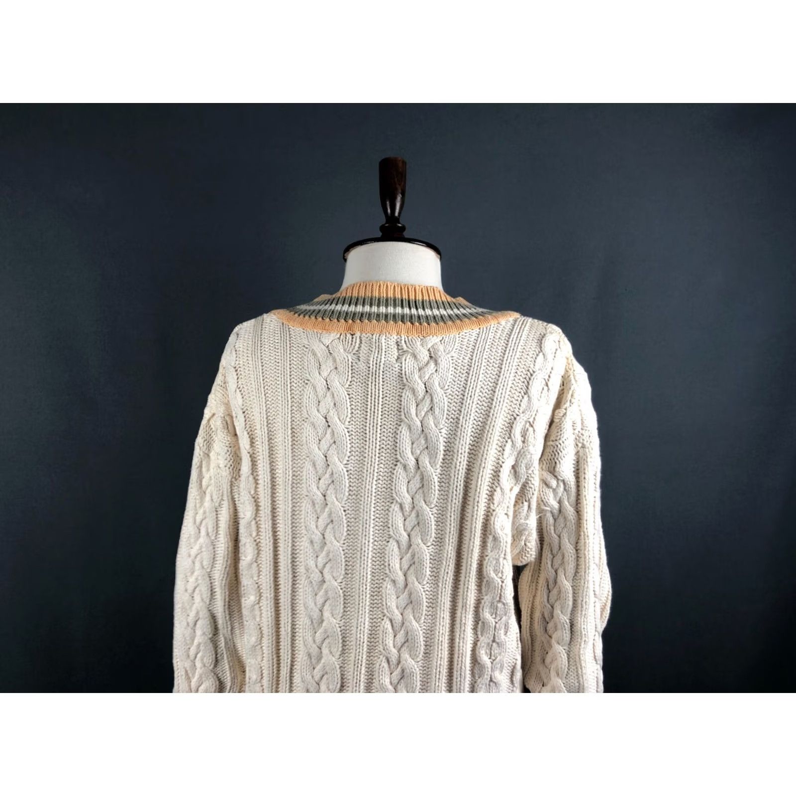Gap Gap Pullover Womens S Ivory Cable Knit Cotton Women Size Size S / US 4 / IT 40 - 4 Thumbnail
