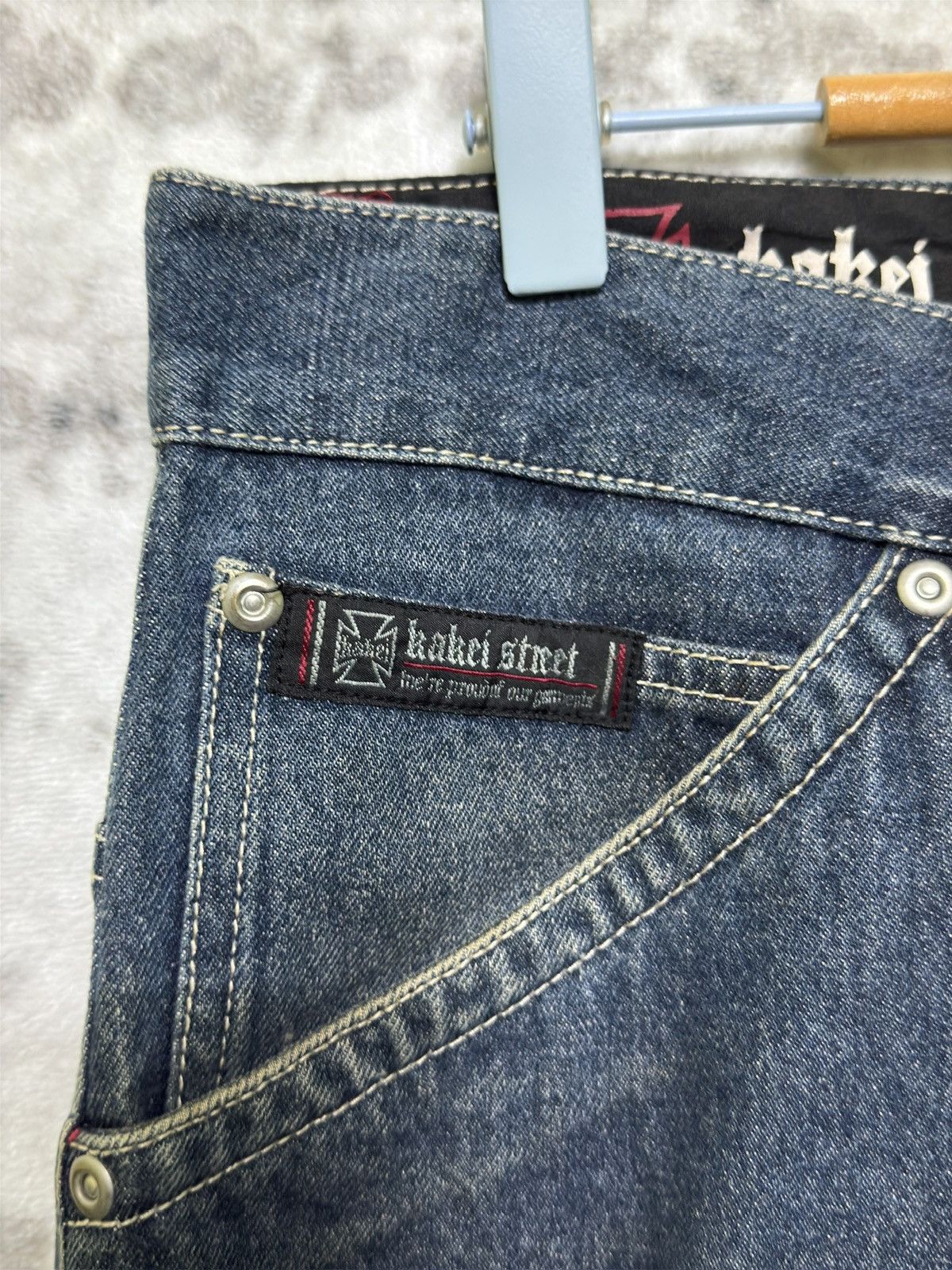 Japanese Brand Y2k Kakei Street Baggy Carpenter Denim Dragon Embroidery Size US 32 / EU 48 - 8 Thumbnail