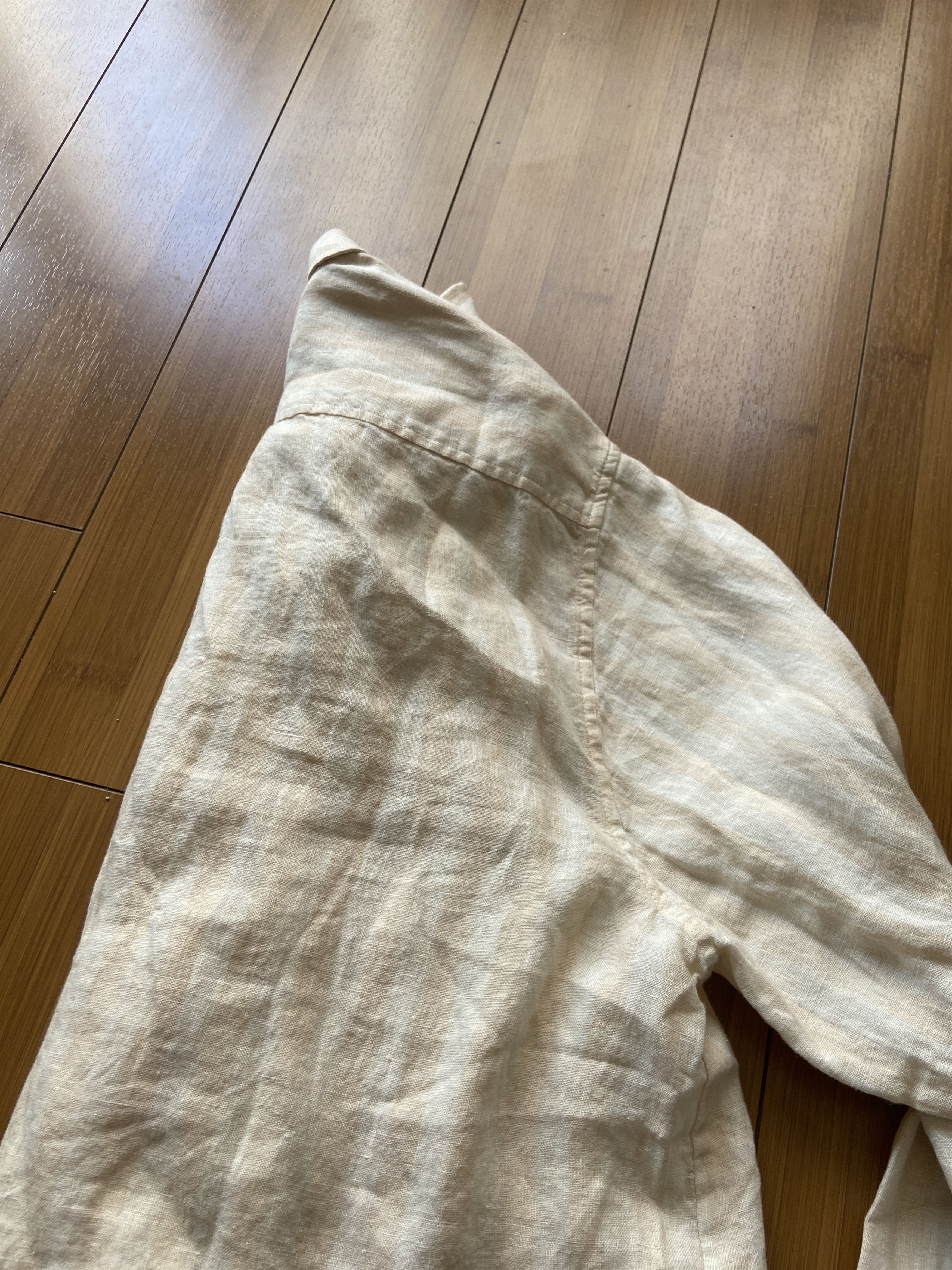 Everlane Everlane Linen Relaxed Shirt Beige Cream Stripe - Women's 16 Size XXL / US 16-18 / IT 52-54 - 5 Thumbnail