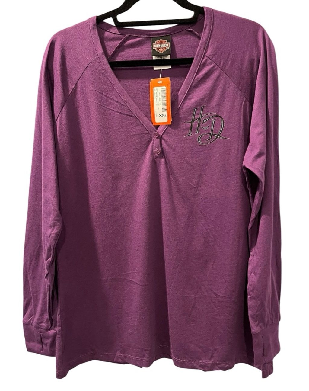 Harley Davidson Harley Davidson NWT Instill Life Henley Purple Shirt Sz 2XL Size XXL / US 16-18 / IT 52-54 - 1 Thumbnail