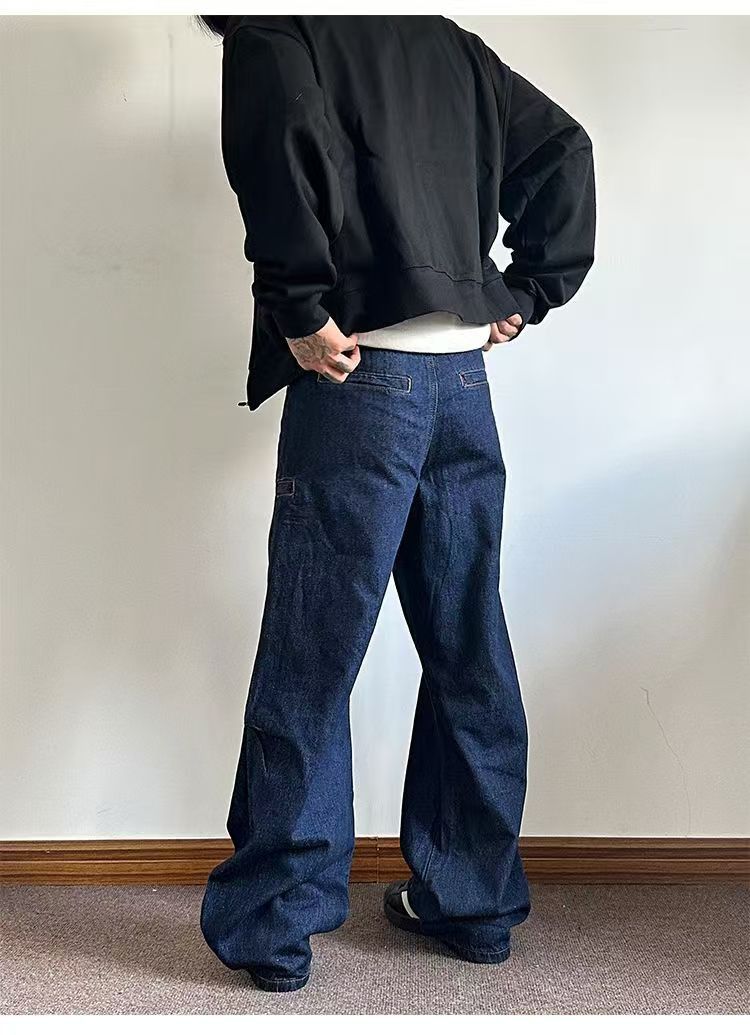 Japanese Brand × Jean American washed vintage blue wide-leg flared jeans Size US 32 / EU 48 - 4 Thumbnail