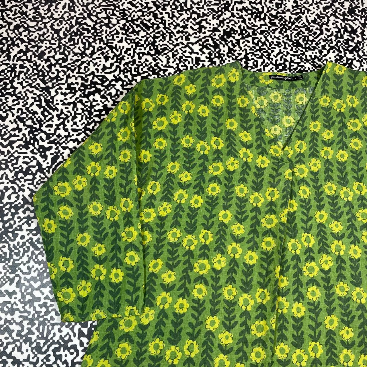 Gudrun Sjoden Vintage Y2K Gudrun Sjoden Floral Flower Boxy Blouses Shirt Size L / US 10 / IT 46 - 6 Thumbnail