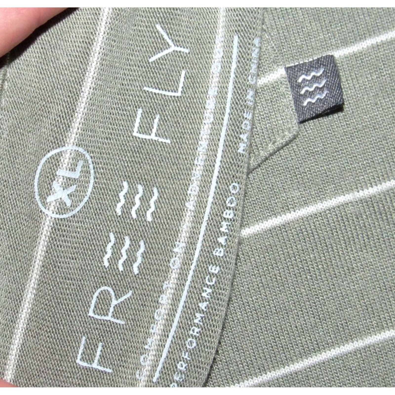 Vintage VINTAGE FREE FLY Green Striped Bamboo Blend Polo Shirt XL Size US XL / EU 56 / 4 - 3 Thumbnail