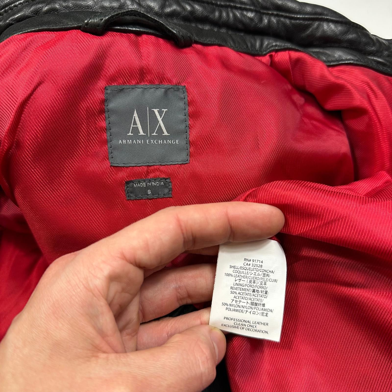 Armani Armani Leather Moto Padded Biker Jacket - S Size US S / EU 44-46 / 1 - 10 Thumbnail