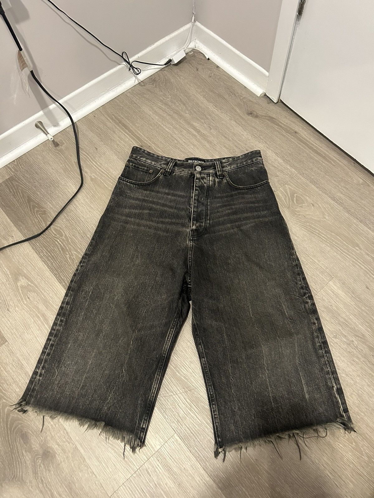 Balenciaga baggy denim shorts