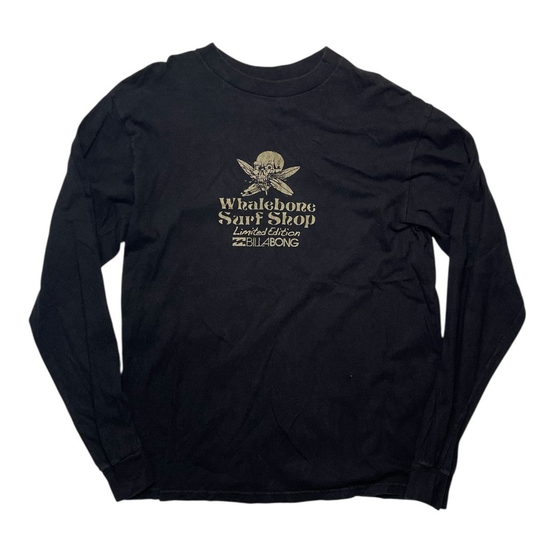 Billabong Vintage Billabong Long Sleeve Skull Surf Graphic Tee Size US M / EU 48-50 / 2 - 1 Thumbnail
