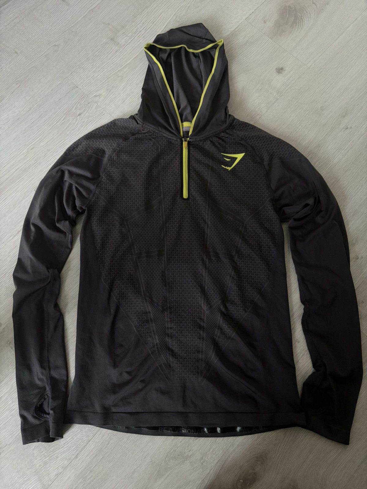 Gymshark Gymshark Onyx V3 Compression Hoodie Black Onyx ✓DAVID